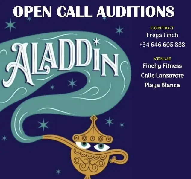 Aladdin Pantomime – Auditions (Finchy Fairytales, Playa Blanca)