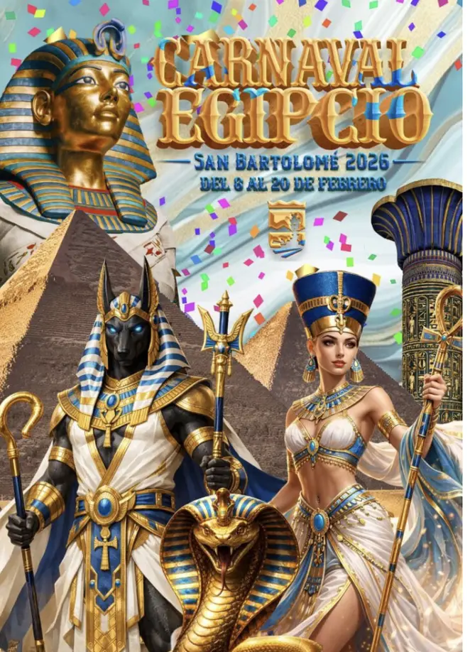 San Bartolomé Carnival 2026 (Ancient Egypt) — Carnival Tuesday (Big Day)